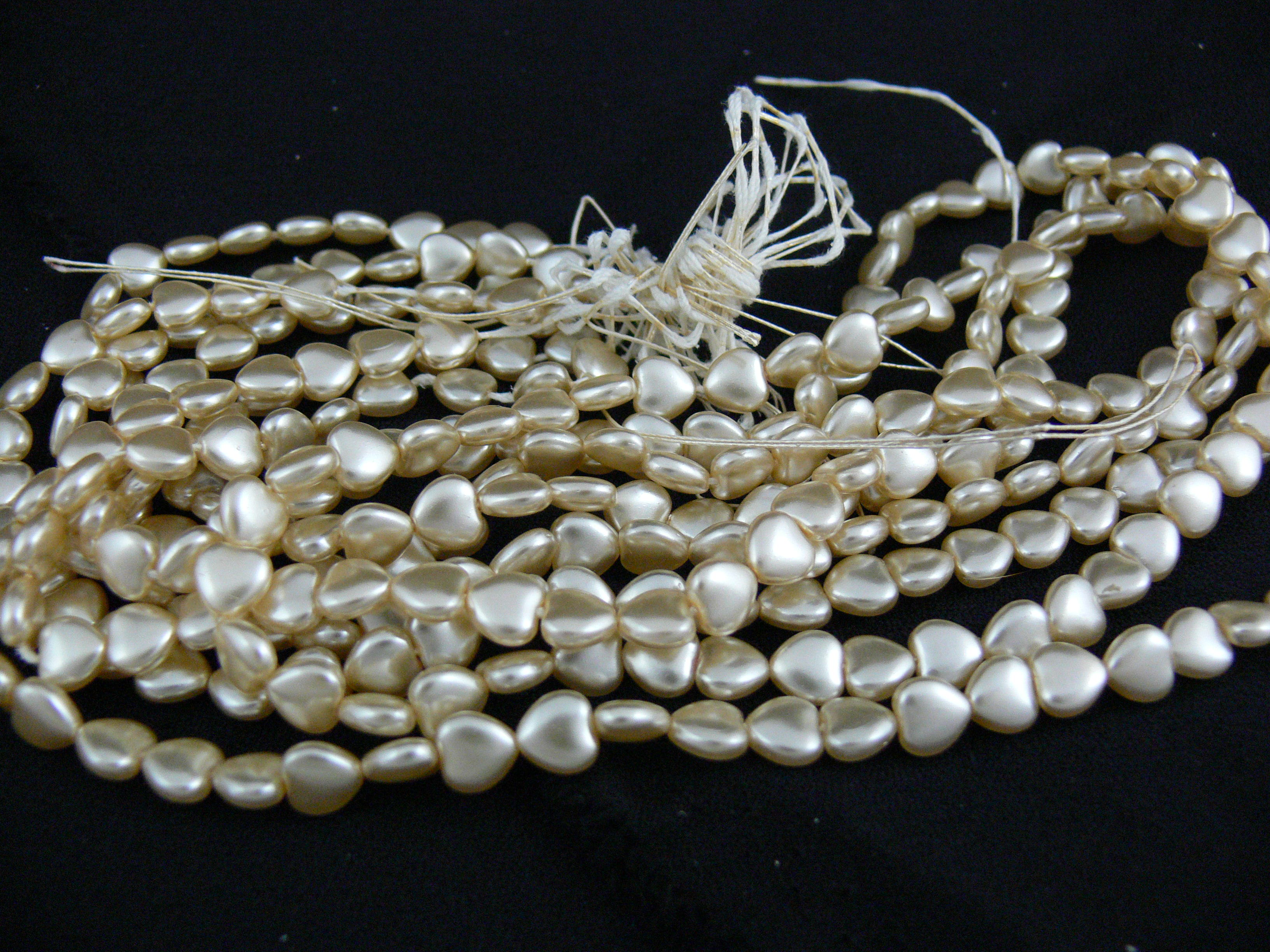 Heart shaped Ivory Pearls
